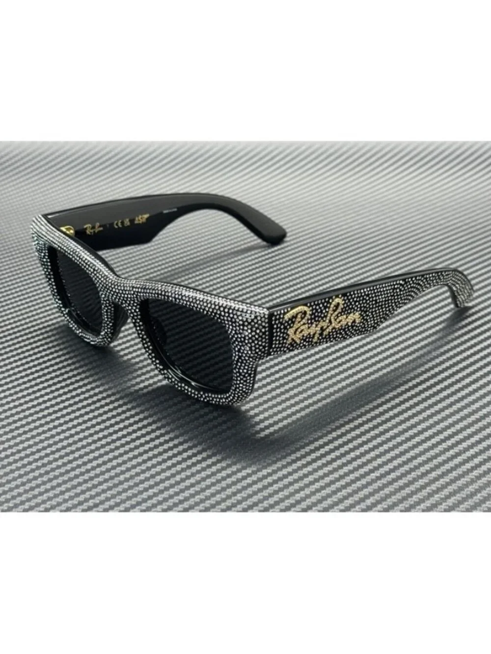 New Ray-Ban Men Black Strass Sunglasses 47-23-145